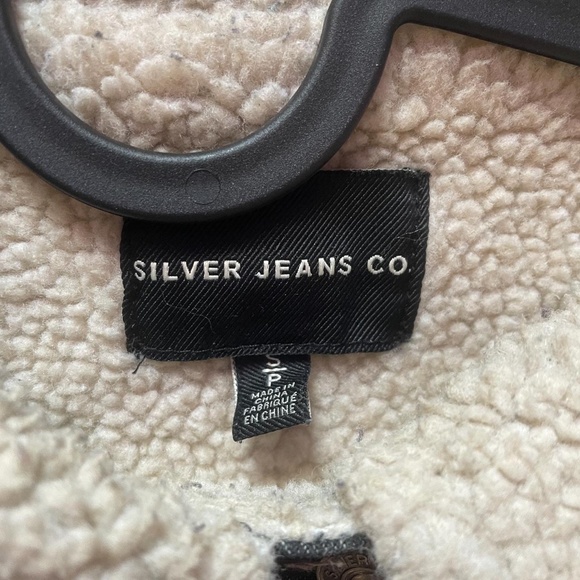 Silver Jean Co. Denim Sherpa Jacket - Picture 3 of 4